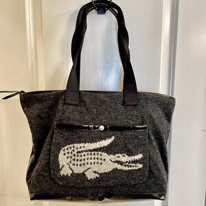 RARE Vintage Lacoste Wool Crocodile Totebag.